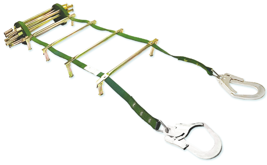 Thang thoát hiểm cuốn có chân chống tường